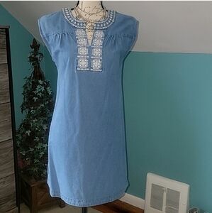 Knox Rose Blue Embroidered Dress